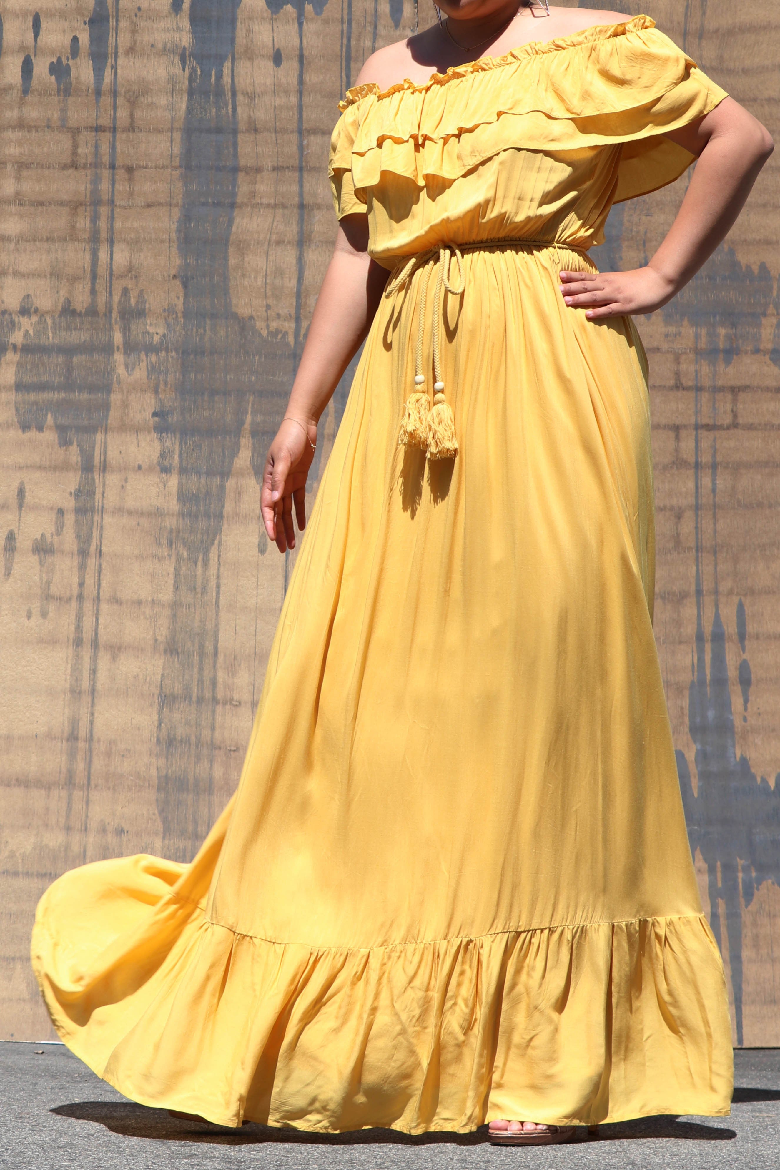 gold off the shoulder dress plus size Plus-Size Off-the-Shoulder Long Prom Dress with Sequins Mocha/Gold / 20 main image 0