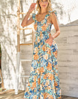 Flutter Sleeve Floral Jumpsuit