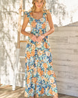 Flutter Sleeve Floral Jumpsuit