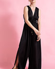 V-Neck Sleeveless Jumpsuit