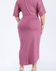Plus Size Ruched Bodycon Dress