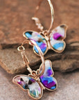 Multicolored Butterfly Hoops