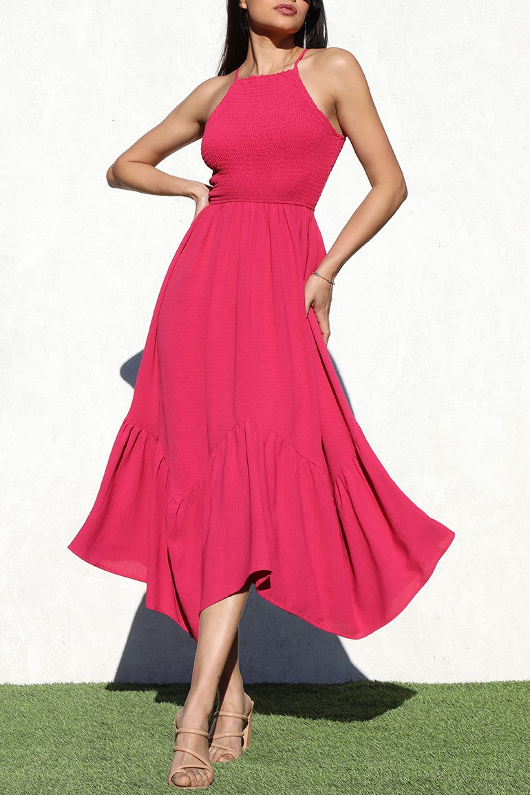 emilia halter smocked dress Smocked Halter Dress – Dominique Nicole Boutique