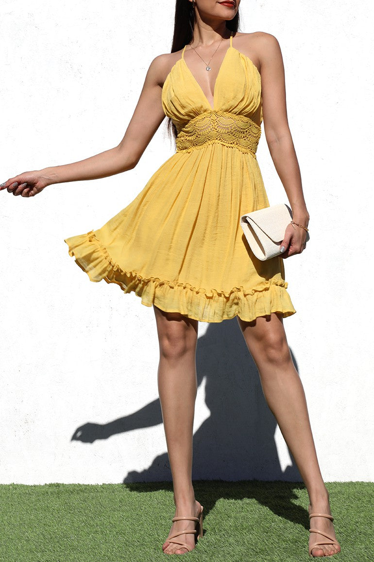 knee length dresses for ladies DOMINIQUE MINI DRESS - BLACK