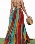 Multicolor Woven Maxi Dress