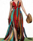 Multicolor Woven Maxi Dress