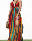 Multicolor Woven Maxi Dress