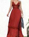 Crochet Woven Maxi Dress