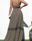 Crochet Woven Maxi Dress