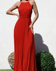 Pleated Maxi Dress
