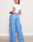 Belted Wide Leg Cargo Pants