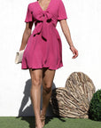 Front Tie Mini Dress