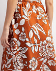 Floral Printed Midi Skirt