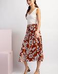Floral Printed Midi Skirt