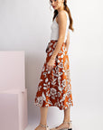 Floral Printed Midi Skirt