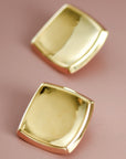 Gold Square Stud Earrings
