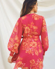 Floral Wrap Mini Dress