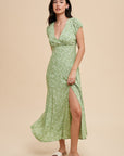 Floral Side Slit Maxi Dress