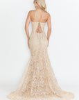 Lace Embroidered Long Formal Dress