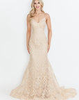 Lace Embroidered Long Formal Dress