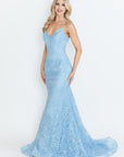 Lace Embroidered Long Formal Dress