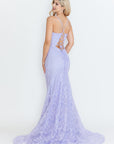 Lace Embroidered Long Formal Dress
