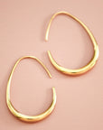 Gold Teardrop Hoop Earrings