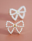 Pearl Bow Earrings