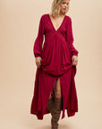 Plunge V-Neck Maxi Dress