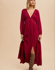 Plunge V-Neck Maxi Dress