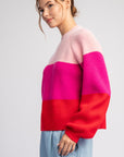 Color Block Long Sleeve Sweater