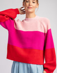 Color Block Long Sleeve Sweater