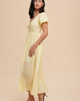 Puff Sleeve Button Down Dress