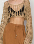 Open Stitch Crochet Crop Top