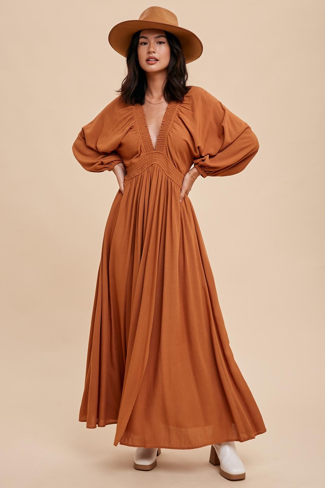 plunging v neck maxi dress Sweet Pomegranate Plunge Maxi Dress M