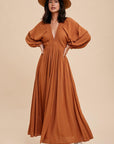 Plunge V-Neck Maxi Dress