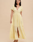 Puff Sleeve Button Down Dress