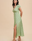 Floral Side Slit Maxi Dress