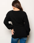 Women's Wrap Around Long Sleeve Top