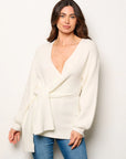 Women's Wrap Around Long Sleeve Top