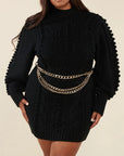 Plus Size Long Sleeve Sweater Dress