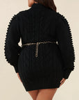 Plus Size Long Sleeve Sweater Dress
