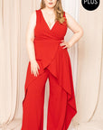Wide Leg Ruffle Jumpsuit