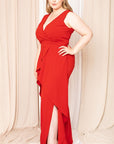 Wide Leg Ruffle Jumpsuit