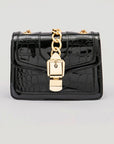 Mini Faux Alligator Handbag