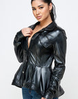 Peplum Style Faux Jacket