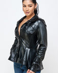 Peplum Style Faux Jacket
