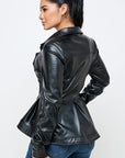 Peplum Style Faux Jacket