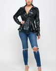 Peplum Style Faux Jacket