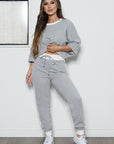 Oversized Crop Tee and Jogger Set